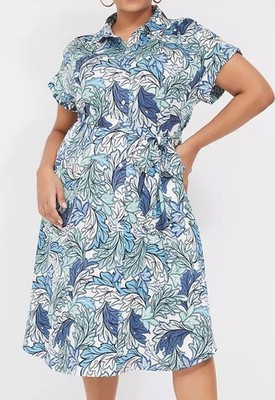 lane bryant shirt dress LS CREWNECK SHIRT DRESS 1148572