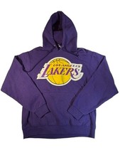 Vintage 90s LA Lakers Los Angeles Times Jerzees Hoodie Purple Medium Y2K NBA