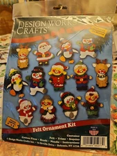 Design Works Crafts - Santa Christmas Friends Makes 13 Ornaments Kit  #5277-NEW
