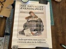Vintage Norman Rockwell Poster  "The Love Letter" 22” X 17”
