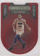 2020 Panini Obsidian Tunnel Vision Electric Etch Red Flood Ben Simmons #10 0t1y
