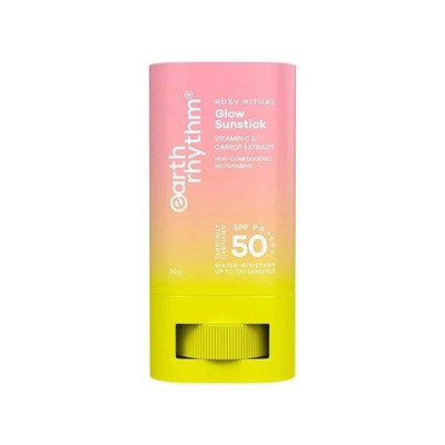 Earth Rhythm Rosy Glow Sunstick LSF 50 PA++++ 20g | Vitamin C & Karottenextrakt