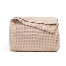 Cotton Waffle Knit Throw Blanket for Couch - 100 Organic Cotton Cream Color ...
