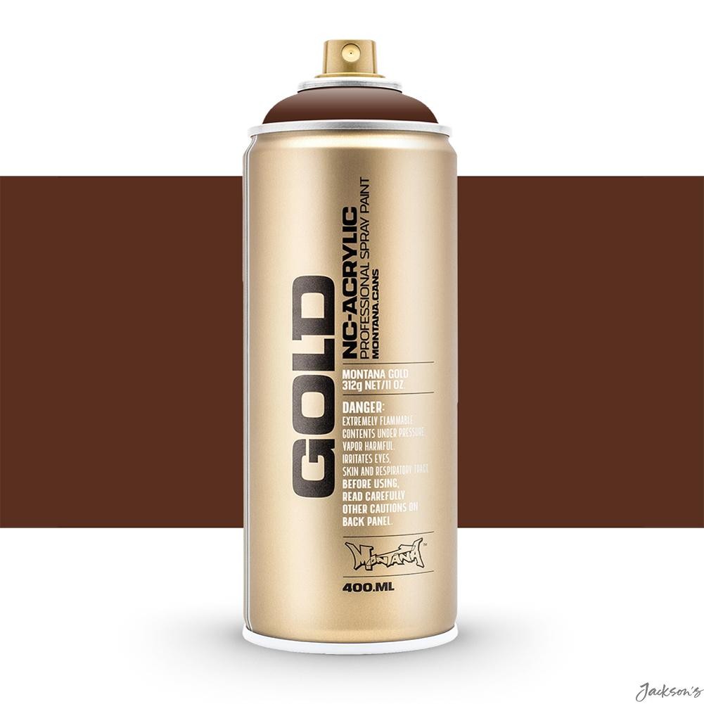 Montana Gold Spray Paint Acrylic Lacquer 400ml Shock Brown Opaque Art