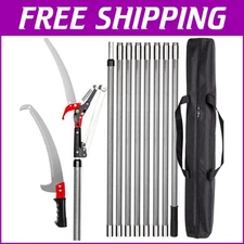 Professional 3-in-1 Tree Pruner and Saw - Fiberglass Pole 27FT Adjustable