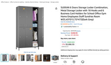 Metal 6 door lockers -- BLACK -- UNOPENED BRAND NEW