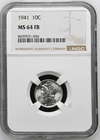 1941 Mercury Dime NGC MS64 FULL BANDS