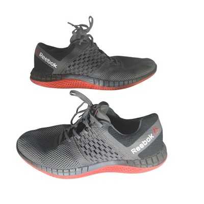 Reebok ZPrint Run BS5422 Mens 11 Grey Orange Running Training Sneakers Gymcore