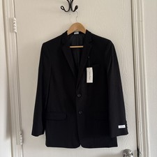 NWT Calvin Klein Boys Black Blazer Jacket Size 18 Classic Dress Formal