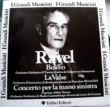 LP I GRANDI MUSICISTI RAVEL BOLERO LAVALSE - FABBRI EDITORI.