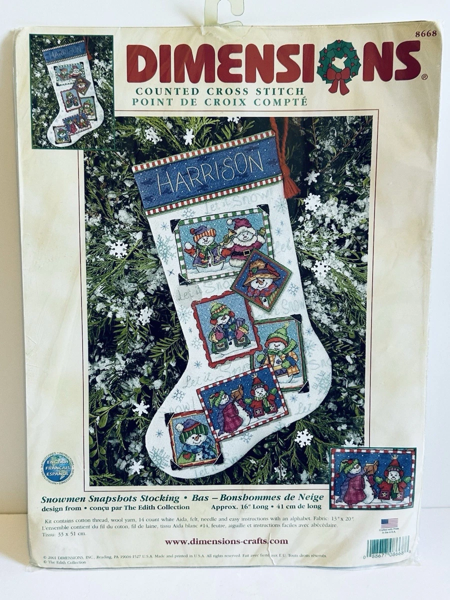 Kit Broderie Point De Croix Dimensions - Woodland Magic Stocking 40,6 X 27,9 Cm