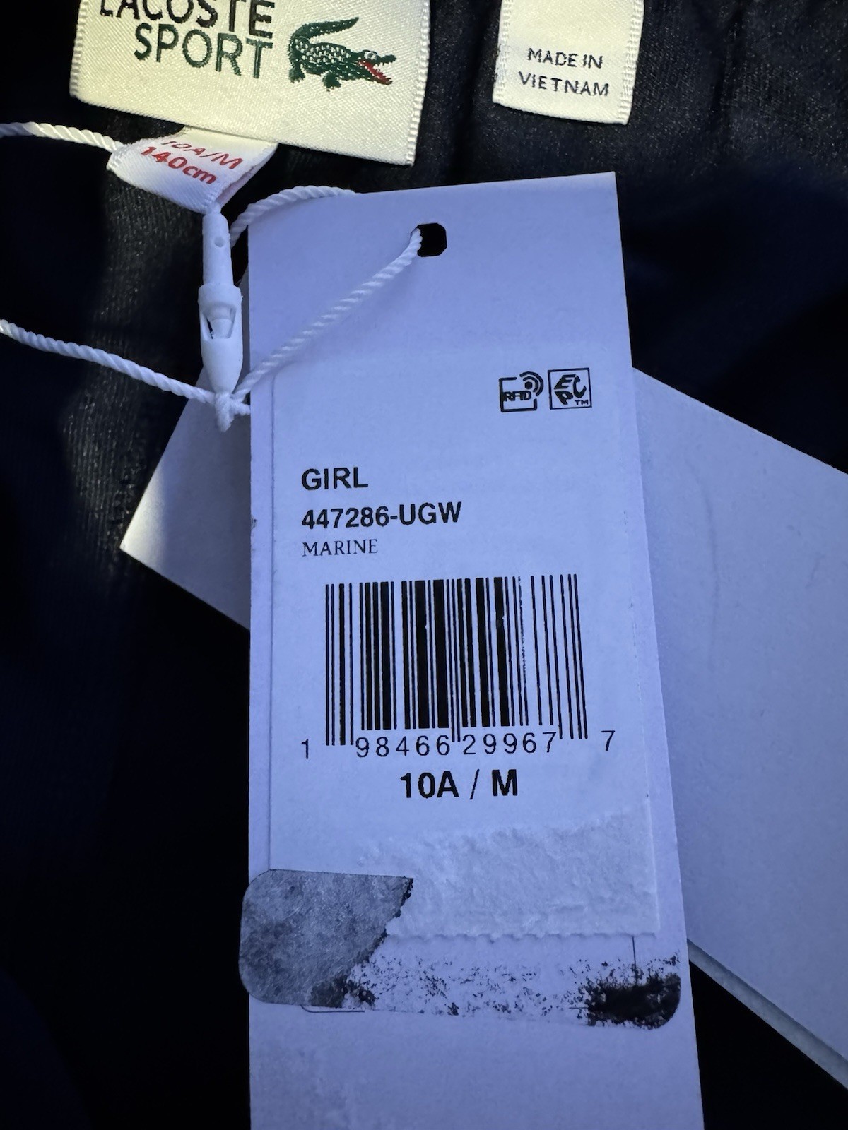NWT Girls Lacoste Sport Navy Blue Size Medium Ruffled Athletic Skirt Size 10 / M thumbnail 5