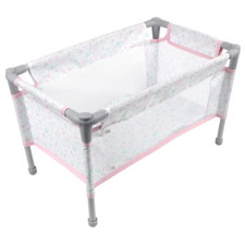 JC Toys Berenguer Boutique Playtime Folding Doll Crib Playpen with Travel Bag