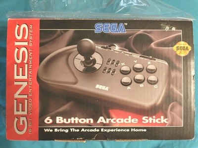 Sega Genesis 6-Button Arcade Stick w Box Original Authentic Genuine CIB Complete