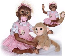 Reborn Dolls Newborn Baby Monkey Life like Reborn Baby  20''Soft Silicone Baby