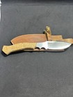 Custom skinning skinner knife 10” w/sheath wood handle new never used — photo 3