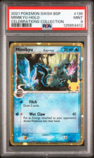 2021 SWSH BLACK STAR PROMO CELEBRATIONS COLLECTION # 136 MIMIKYU HOLO PSA 9