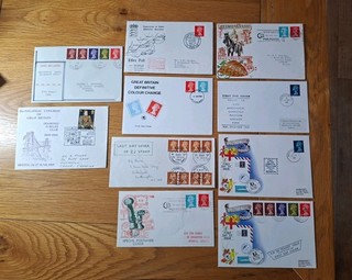 10 Mostly First Day Covers From 1969. Most Definitive Issues.