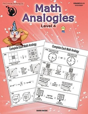 MATH ANALOGIES LEVEL 4 - ANALOGICAL AND MATHEMATICAL By Darin Beigie *BRAND NEW*