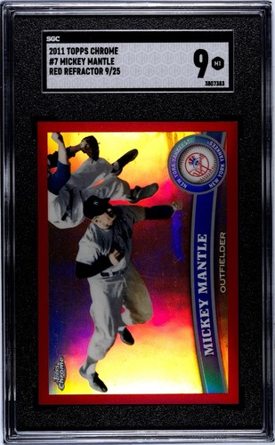 Mickey Mantle [Red Refractor] #7 2011 Topps Chrome card