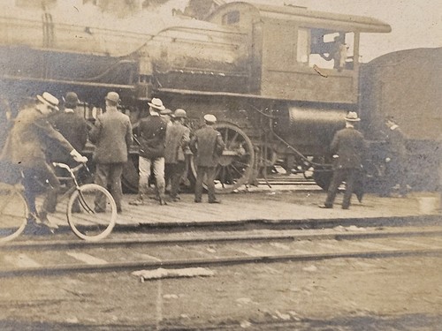 Vier antike Kabinettfotos: Lake Shore & Michigan Railway Eisenbahn 19. Jahrhundert - Bild 3 von 6