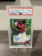 2022 Bowman Chrome Jaison Chourio Prospect Auto Green Atomic /99 PSA 9 #CPA-JCO