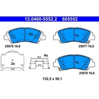 ATE 13.0460-5552.2 Bremsbelagsatz, Scheibenbremse Bremsbelag Bremsen