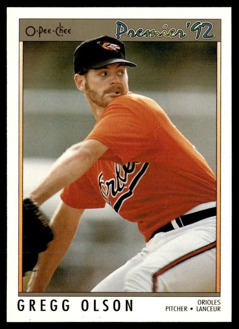 1992 O-Pee-Chee Premier Gregg Olson Baltimore Orioles #101