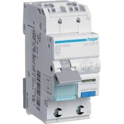 FI/LS-Schalter Hager ADS916D IP20 Leitungsschutzschalter