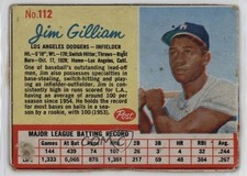 1962 Post Jim Gilliam #112 1b9b