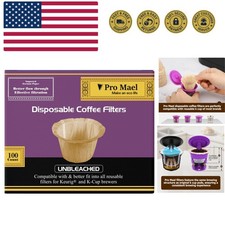 Disposable K Cup Filters, Coffee Filter Paper for Keurig Brewers Single Serve...