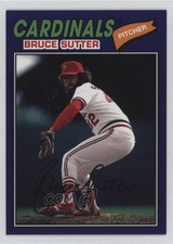 2018 Topps Archives 1977 Design Purple 51/175 Bruce Sutter #121 HOF uk2