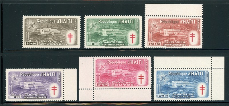 HAITI MNH Selections: Scott #CB3-CB8 Sanatorium TB Malaria Air Post CV$66+