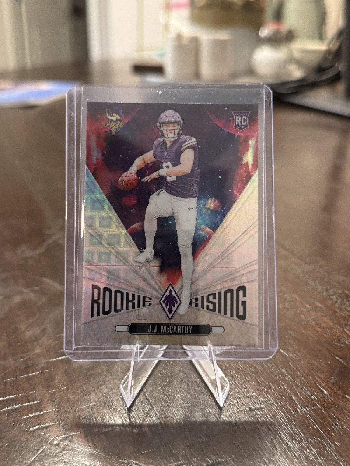 J.J. McCarthy 2024 Phoenix Rookie Rising Pandora Prizm RC #RR-JMY Vikings