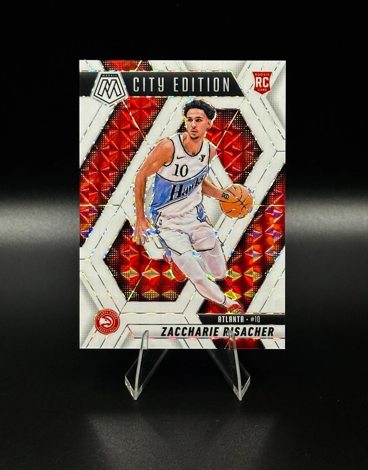 2024-25 Panini Mosaic - City Edition Zaccharie Risacher #274 White /25