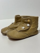 Antique Child Leather Victorian Edwardian High Button Shoes Boots Vintage