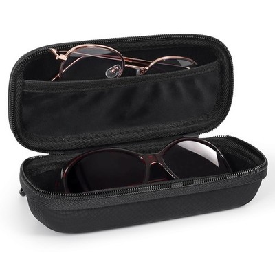 Estuche doble para gafas, organizador rígido para gafas de sol de viaje
