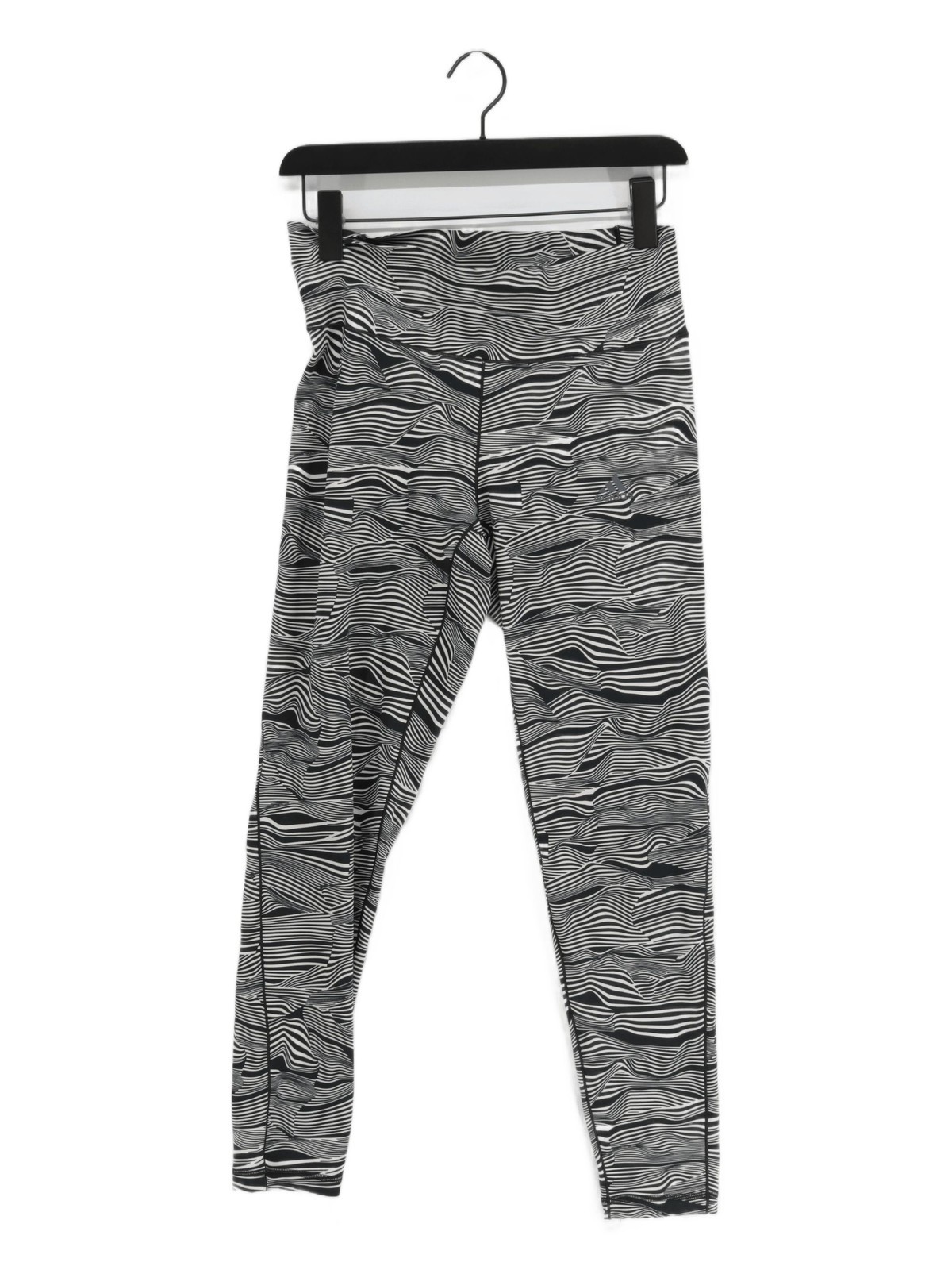 ALTRA Adidas Leggings Donna M Nero Stampa Animalier 100% Altro Intero Lunghezza