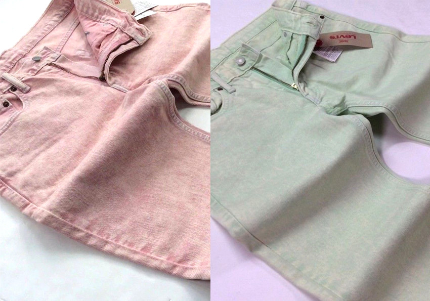 Levi's Levis VTG Retro Color Washed 511 Slim Stretch Distress Denim Jeans Pants