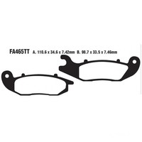 Bremsbelag BremsbeläGe Vorne Sinter MX-S Ebc FüR Derbi Senda 125 Terra 2008-2014