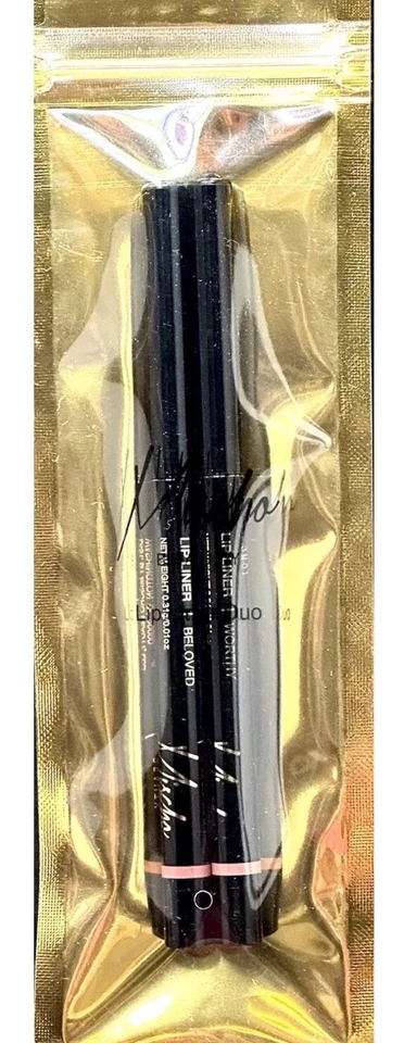 MISCHO BEAUTY AUTHENTIC LIP LINER DUO WORTHY/BELOVED BRAND NEW SEALED REG. $27 - Image 3 of 4