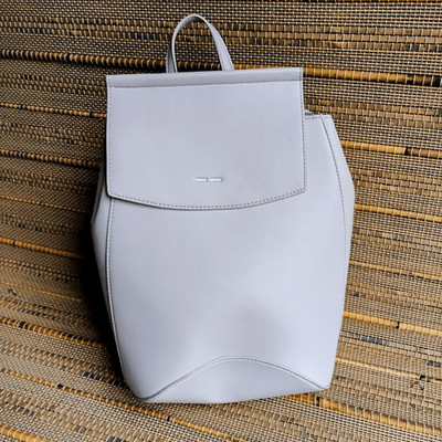 Pixie Mood Kim Vegan Leather Adjustable Strap Backpack Shoulder Bag Slate