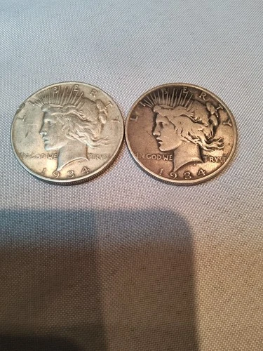 1934  Peace Dollar - Extra Fine Great Date Mint Mark Lot of 2
