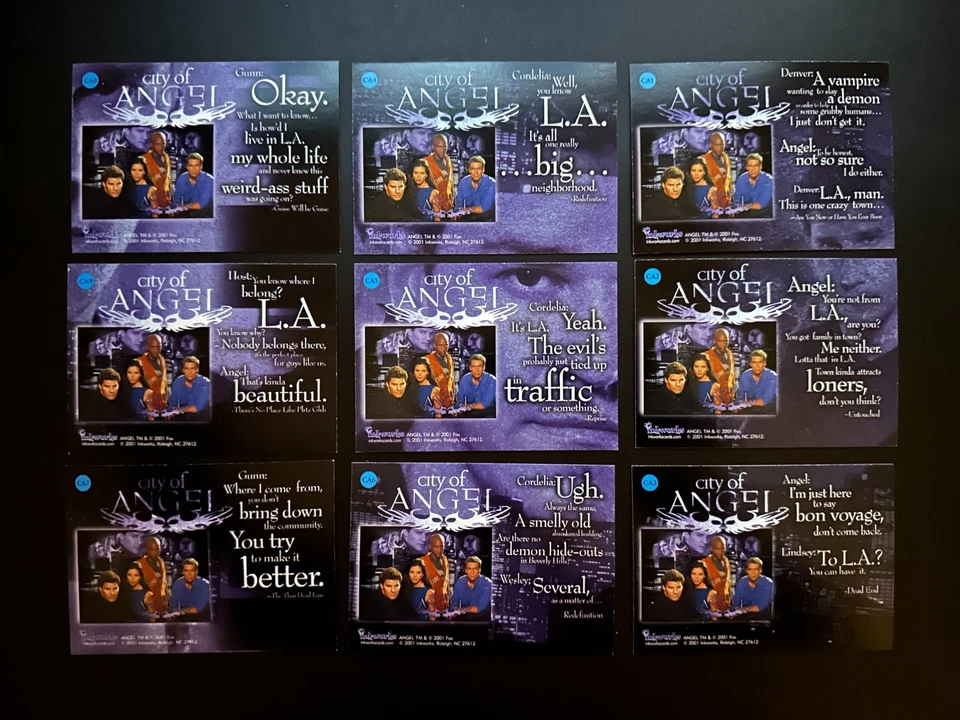 2001 Inkworks Angel Season 2 City of Angel Foil Puzzle Set #CA1-CA9 - Image 2 of 2