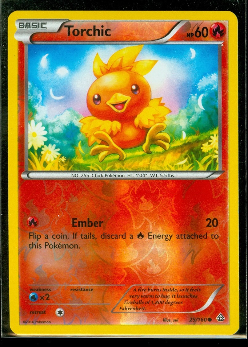 Pokemon TORCHIC 25/160 - XY Primal Clash - Rev Holo - MINT
