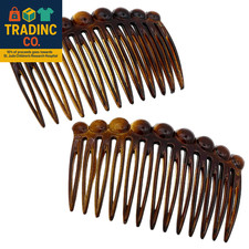 Paris CP33/2 French Hair Side Comb Small Tortoise Shell French Twist Hair Combs