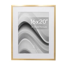 Boarding 16x20 Picture Frame,Double Size Display 12x16 with Mat or 16x20 With...
