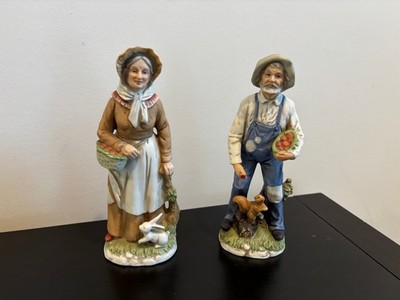 Homco Home Interiors man and woman with baskets of apples