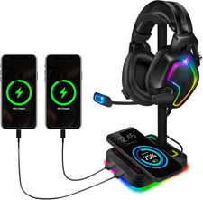 Headphone Stand with Wireless Charger Gaming Headset Holder 2 IN 1 Wireless Char
