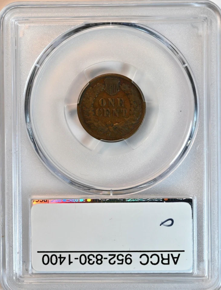 1886 INDIAN HEAD Cent PCGS Graded VF25 Type 1 BN Coin 2154 - Image 2 of 2